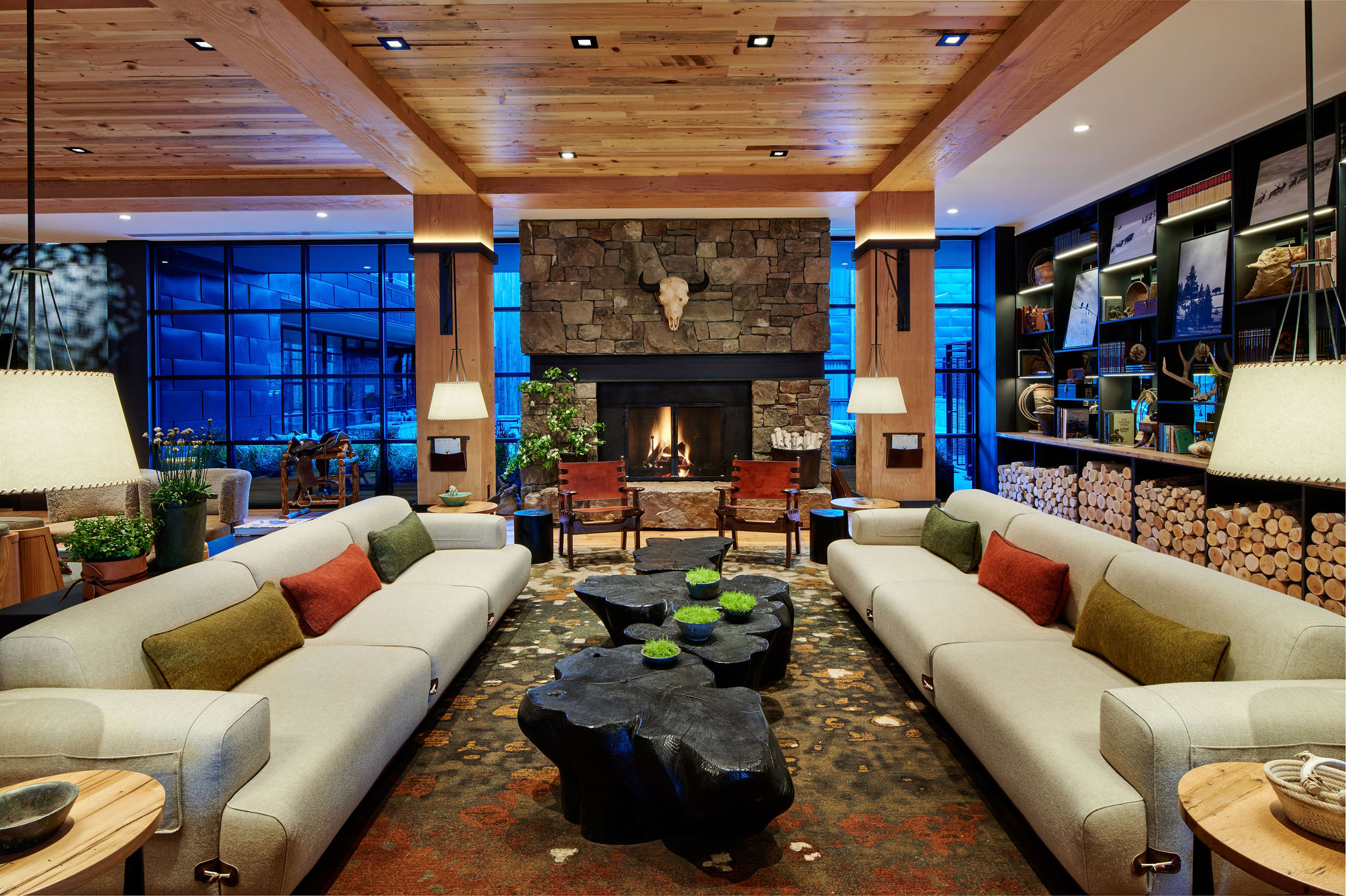 Cloudveil Lobby Fireplace