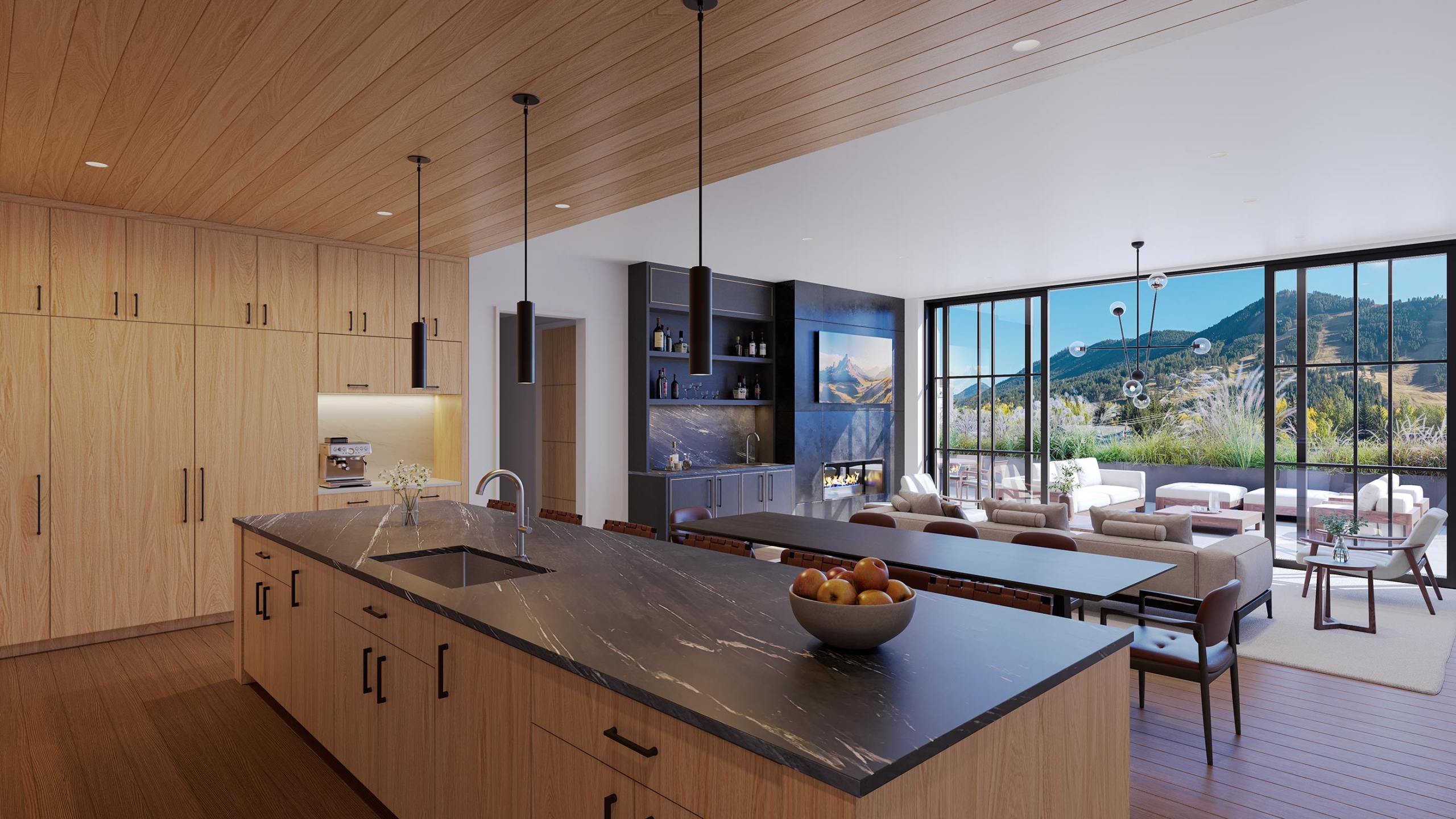 Jacksonian Living Room Rendering